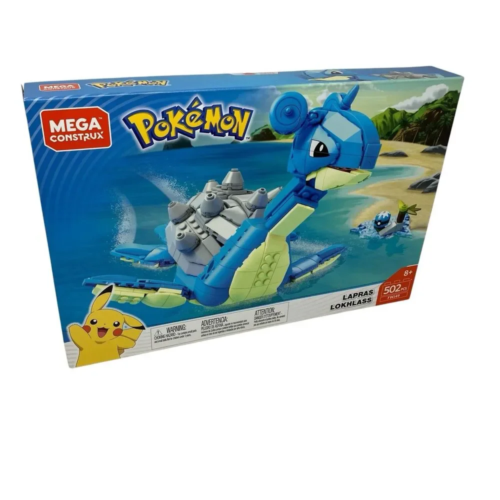 Mega Construx Pokemon Lapras 502pcs Retired Rare Build Set FWJ19‎ Gift Kids